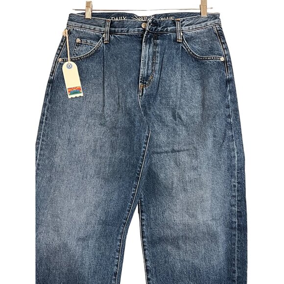 NWT $355 Daily Blue by Adrian Goldschmied LOVE 24 Cotton USA Barrel Legs - Picture 3 of 14